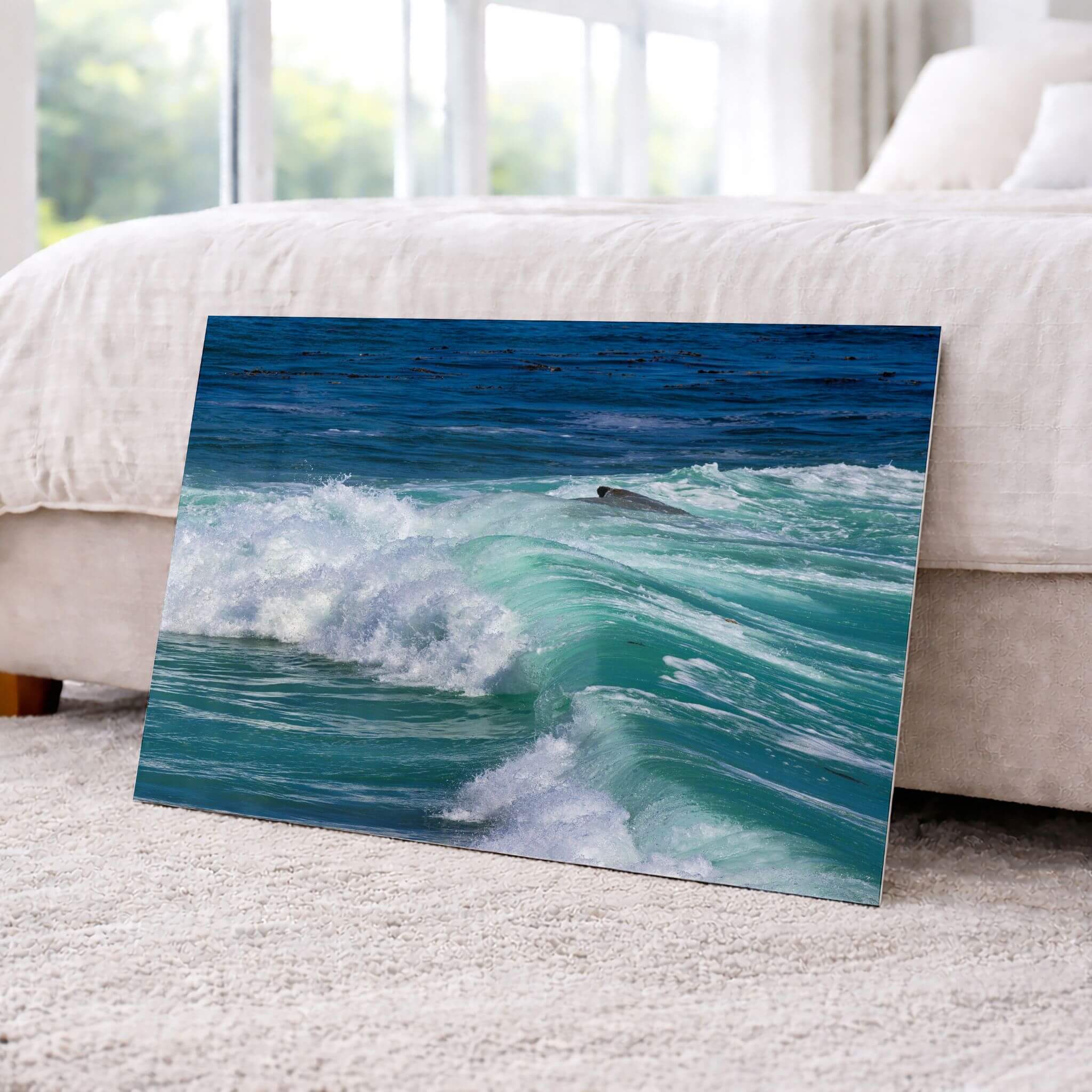 Turquoise Healing Waves | Laguna Beach Coastal | Metal Print