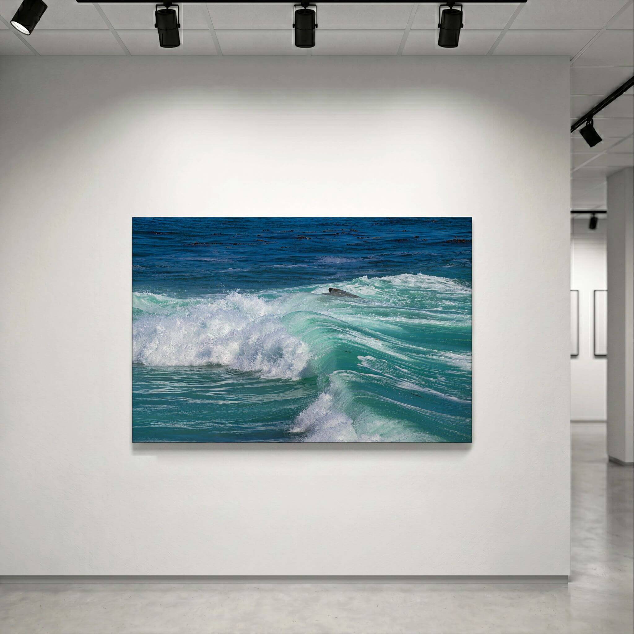 Turquoise Healing Waves | Laguna Beach Coastal | Metal Print